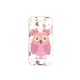 Coque TPU pour Samsung Galaxy S4 Mini/I9190 chouette rose + film protection écran offert