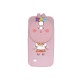 Coque silicone pour Samsung Galaxy S4 Mini/I9190 rose petite fille + film protection écran offert