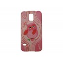 Coque TPU Samsung Galaxy S5 G900 rose hibou rose + film protection écran offert