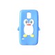 Coque silicone Samsung Galaxy S5 G900 pingouin bleu + film protection écran offert