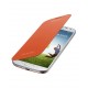 Flip cover origine Samsung Galaxy S4 I9500 orange + film protection écran