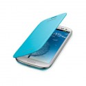 Pochette flip cover origine Samsung I9300 Galaxy S3 bleue turquoise + film protection écran