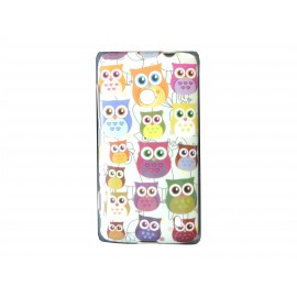 Coque pour Nokia Lumia 520 hibou multicolore + film protection écran offert