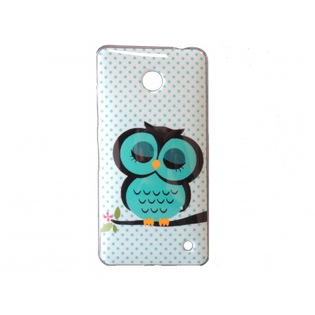 Coque TPU pour Nokia Lumia 630 hibou + film protection écran offert