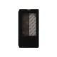Pochette pour Sony Xperia T3 simili-cuir noir fenêtre + film protection écran offert