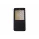 Pochette pour Iphone 6 plus simili-cuir noir fenêtre + film protection écran offert