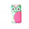 Coque TPU Samsung Galaxy Grand I9080 hibou vert+ film protection écran offert