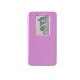 Pochette pour LG G2 violette fenêtre + film protection écran offert