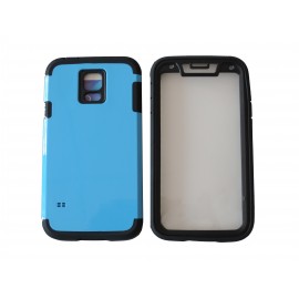 Coque incassable Samsung Galaxy S5 G900 bleue + film protection écran offert