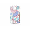 Coque pour Samsung Galaxy S4 Mini / I9190 fleurs bleues + film protection écran offert