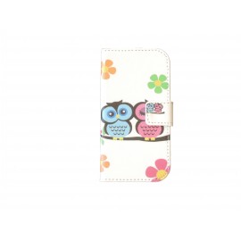 Pochette pour Samsung Galaxy Trend Lite S7390 hiboux + film protection écran