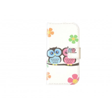 Pochette pour Samsung Galaxy Trend Lite S7390 hiboux + film protection écran