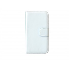 Pochette pour Samsung Galaxy Trend Lite S7390 simili-cuir blanche + film protection écran