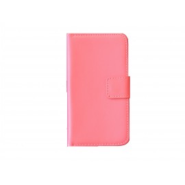 Pochette pour Samsung Galaxy Trend Lite S7390 simili-cuir rose fuschia + film protection écran