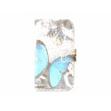 Pochette pour Samsung Galaxy Trend Lite S7390 papillon bleu + film protection écran