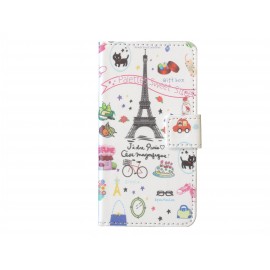 Pochette pour Samsung Galaxy Alpha G850 tour Eiffel + film protection écran