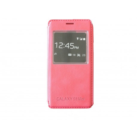 Pochette pour Samsung Galaxy S5 Mini G800 rose + film protection écran