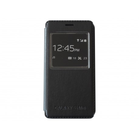 Pochette pour Samsung Galaxy S5 Mini G800 noire+ film protection écran