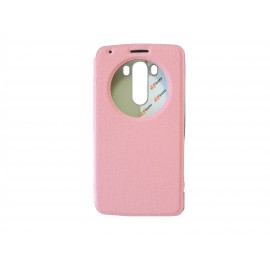Pochette Inote LG G3 rose clair + film verre trempé Incassable