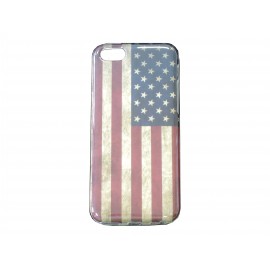 Coque TPU pour Iphone 5C Usa/Etats-Unis vintage + film protection écran