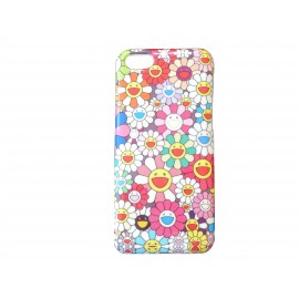 Coque TPU pour Iphone 5C fleurs multicolores + film protection écran