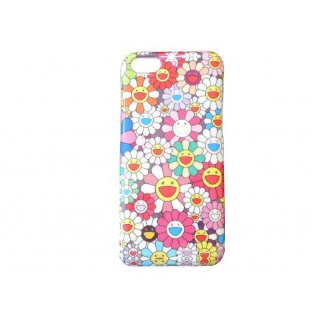Coque TPU pour Iphone 5C fleurs multicolores + film protection écran