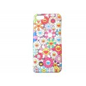 Coque TPU pour Iphone 5C fleurs multicolores + film protection écran