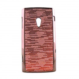 Coque rigide Sony Ericsson  X10 Xperia paillettes + film protection ecran offert