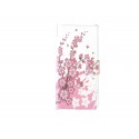 Pochette pour Wiko Highway fleurs roses + film protection écran