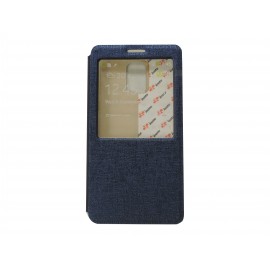 Pochette Inote pour Samsung Galaxy Note 4 N910 bleue nuit + film verre trempé incassable