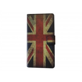 Pochette pour Wiko Highway drapeau UK/Angleterre + film protection écran