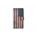 Pochette pour Wiko Wax drapeau Etats-Unis/USA + film protection écran