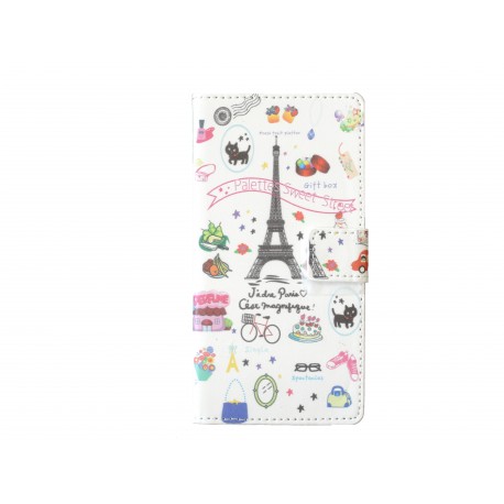 Pochette pour Wiko Wax Tour Eiffel + film protection écran