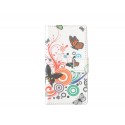 Pochette pour Wiko Getaway papillons multicolores + film protection écran