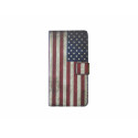 Pochette pour Wiko Lenny drapeau USA/Etats-Unis+ film protection écran