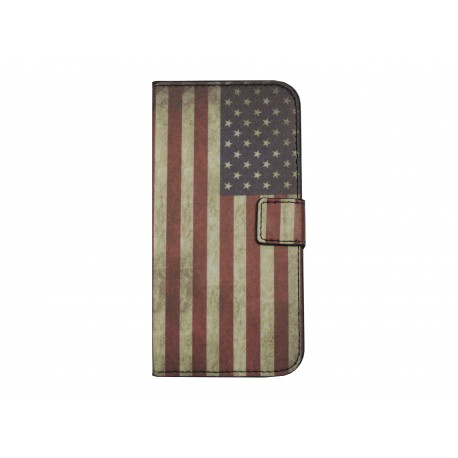 Pochette pour Wiko Barry drapeau Etats-Unis/USA + film protection écran