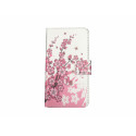 Pochette pour Samsung Galaxy Core Plus G350 petites fleurs roses + film protection écran offert