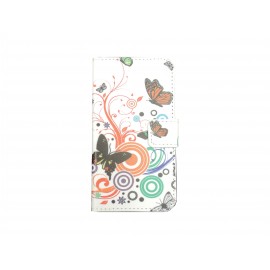 Pochette pour Samsung Galaxy Core Plus G350 papillons multicolores+ film protection écran offert