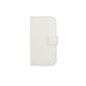Pochette pour Samsung Galaxy Trend Lite S7390 simili-cuir blanche granité+ film protection écran