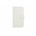 Pochette pour Samsung Galaxy Trend Lite S7390 simili-cuir blanche granité+ film protection écran