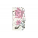 Pochette pour Samsung Galaxy Trend Lite S7390 fleurs roses+ film protection écran