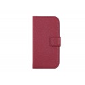 Pochette pour Samsung Galaxy Trend Lite S7390 simili-cuir rose granité+ film protection écran