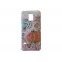 Coque TPU Samsung Galaxy S5 Mini G800 fleurs multicolores + film protection écran offert
