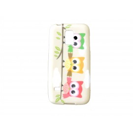 Coque TPU Samsung Galaxy S5 Mini G800 hiboux multicolores + film protection écran offert