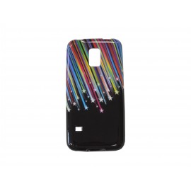 Coque TPU Samsung Galaxy S5 Mini G800 étoiles filantes+ film protection écran offert