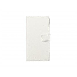 Pochette pour Sony Xperia Z3 compact blanche + film protection écran