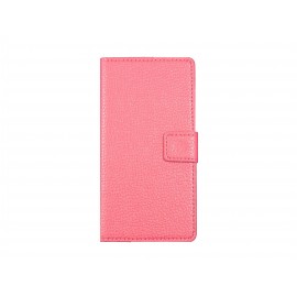 Pochette pour Sony Xperia Z3 compact rose + film protection écran