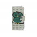 Pochette pour Wiko Darkmoon hibou vert+ film protection écran