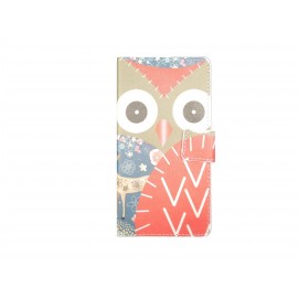 Pochette pour Sony Xperia E3 hibou rouge + film protection écran