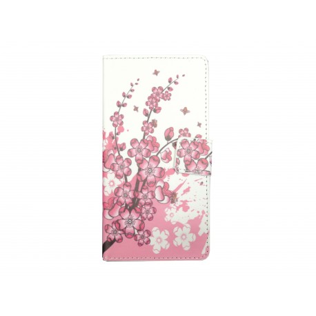 Pochette pour Sony Xperia E3 petites fleurs roses+ film protection écran